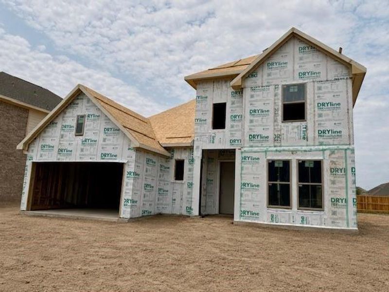In-progress construction of a new home in The Meadows at Imperial Oaks, Spring, TX (Image 6).