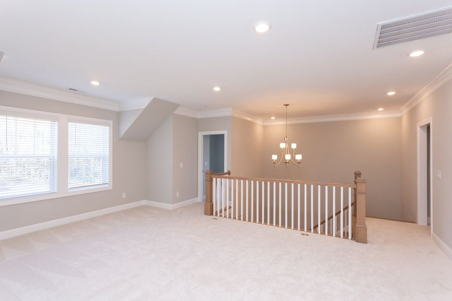 Representative unfurnished interior of a home built from the Statesville by Caruso Homes in Sauls Landing, Zebulon (Image 27). Representative unfurnished interior of a home built from the Statesville by Caruso Homes in Sauls Landing, Zebulon (Image 27).