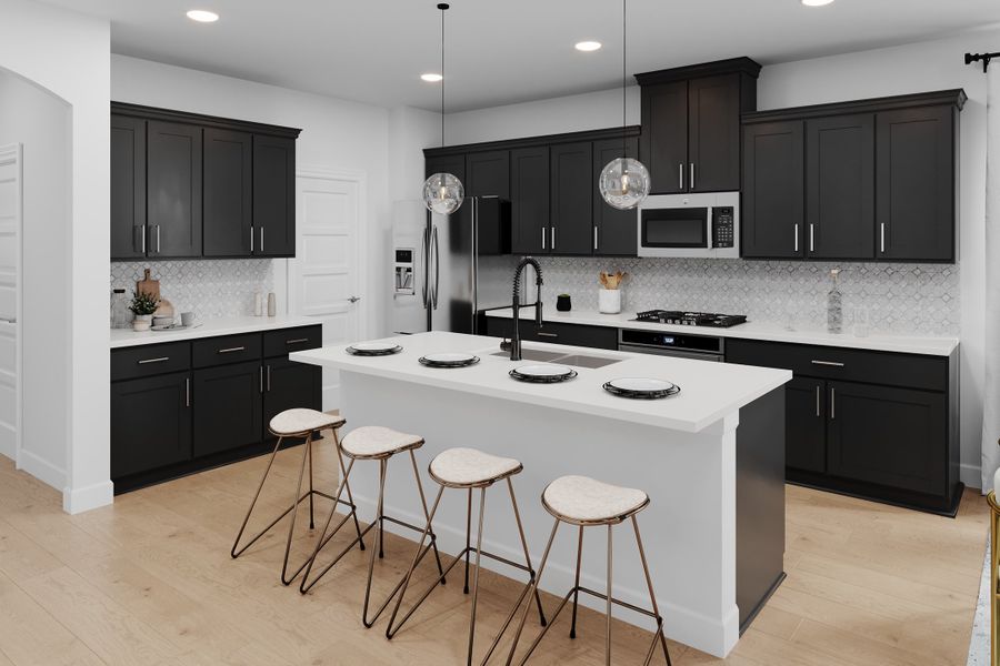 Representative furnished interior of a home built from the Tahoe by Beazer Homes in Goodland: Crossings 50', Midlothian (Image 9).