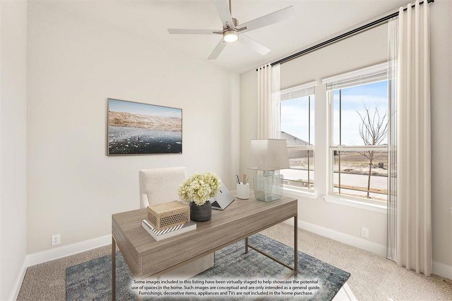 Furnished interior view inside a new home in Georgetown at Kings Fort, Kaufman (Image 6).