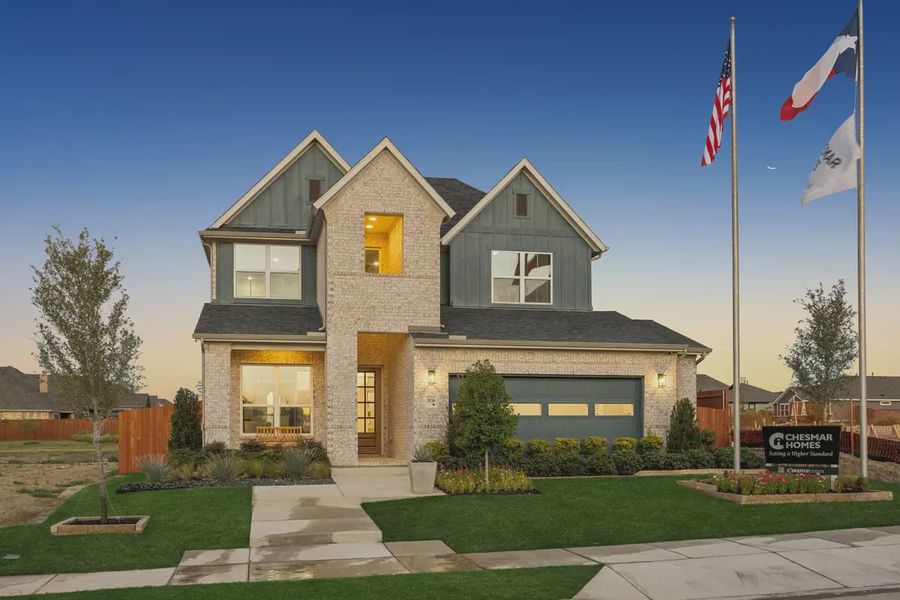 Representative exterior photo of a completed home built from the Dayton 50' by Chesmar Homes in Las Lomas, Forney, TX (Image 21).