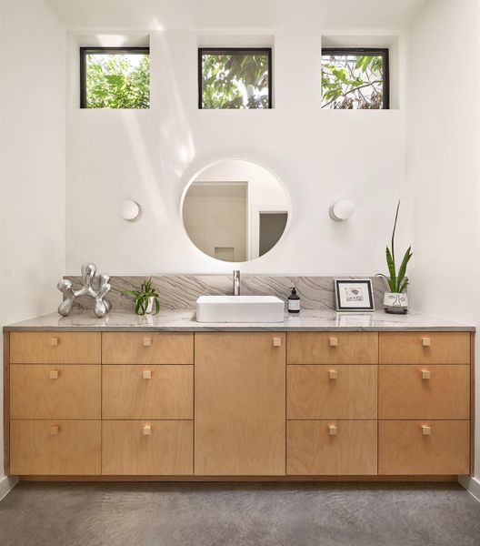 Downstairs full guest bath with Clay Imports tiled bathtub Downstairs full guest bath with Clay Imports tiled bathtub