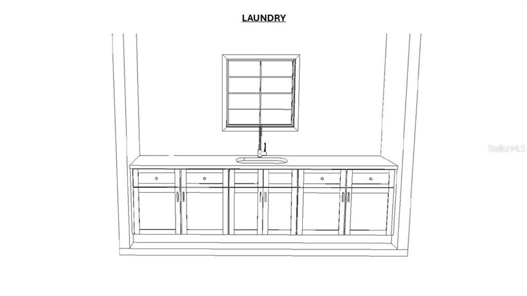 Laundry cabinet drawing