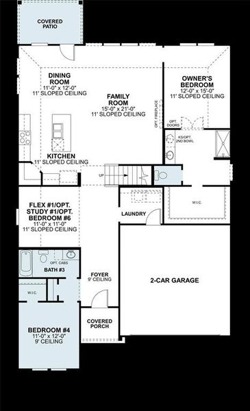 2D floor plan layout of this home in Sanderos, Fort Worth, TX (Image 2). 2D floor plan layout of this home in Sanderos, Fort Worth, TX (Image 2).