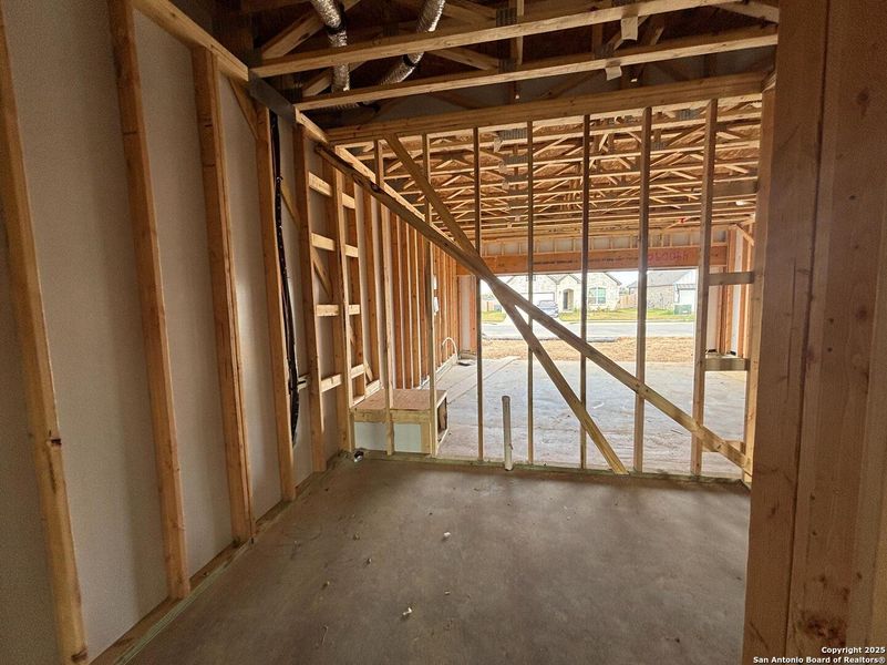 In-progress construction of a new home in The Heights at Saddlebrook Ranch 60's, Schertz, TX (Image 10).