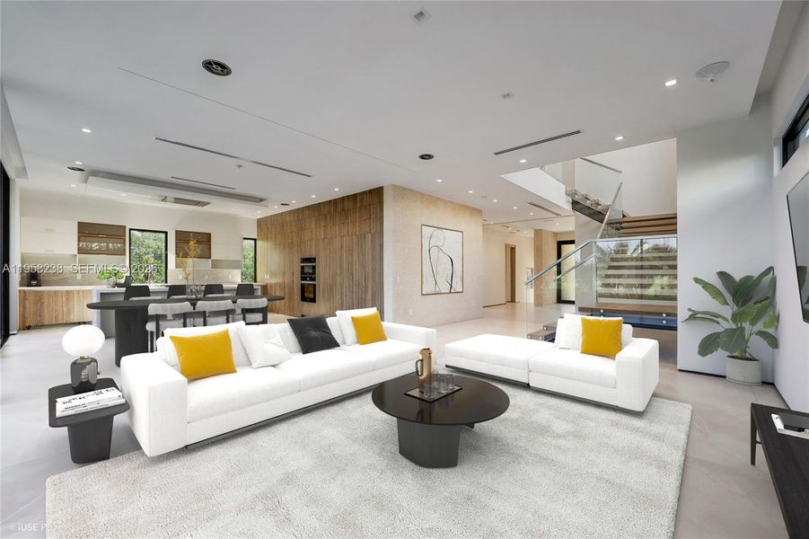 Furnished interior view inside a new home in , Miami Beach (Image 6).