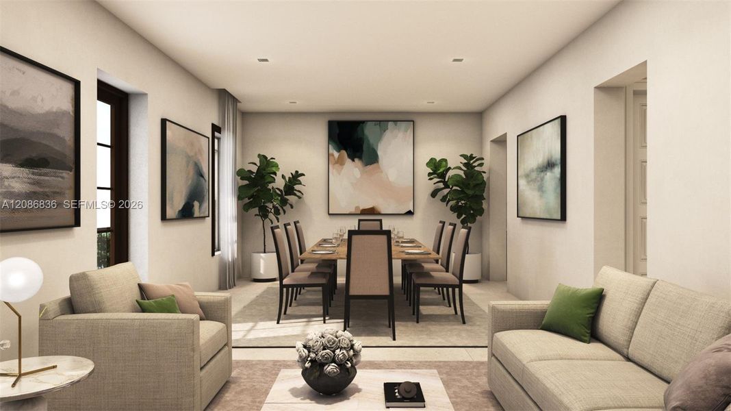 Furnished interior view inside a new home in , Coral Gables (Image 7). Furnished interior view inside a new home in , Coral Gables (Image 7).