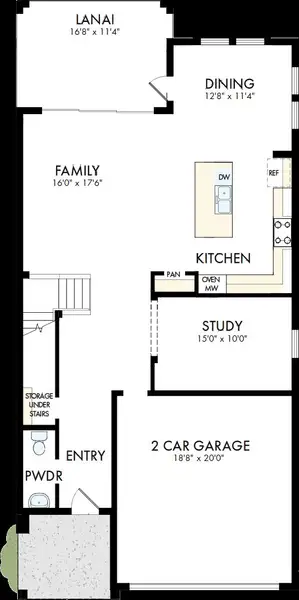 2D floor plan layout of this home in Persimmon Place – Garden Series, Wesley Chapel, FL (Image 2). 2D floor plan layout of this home in Persimmon Place – Garden Series, Wesley Chapel, FL (Image 2).