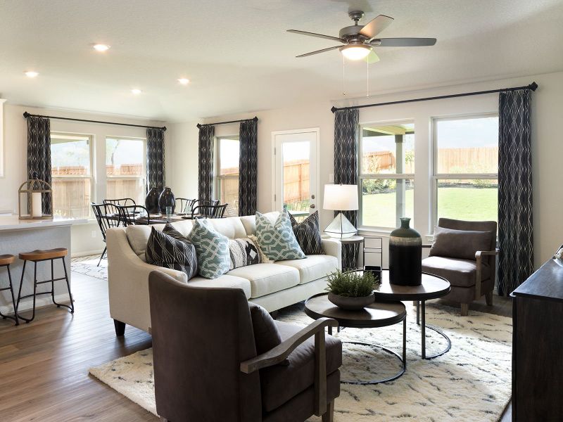 Furnished interior view inside a new home in Legendary Trails - Classic Series, Cibolo (Image 4).