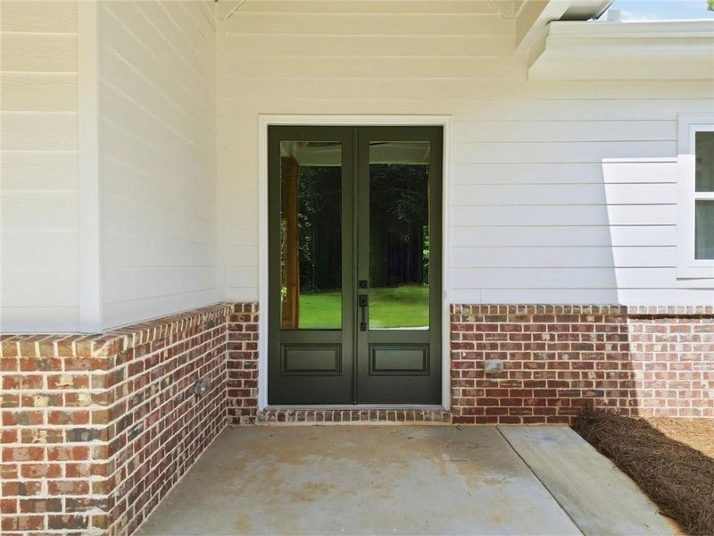 Exterior details and patio area of a home in , White (Image 26).