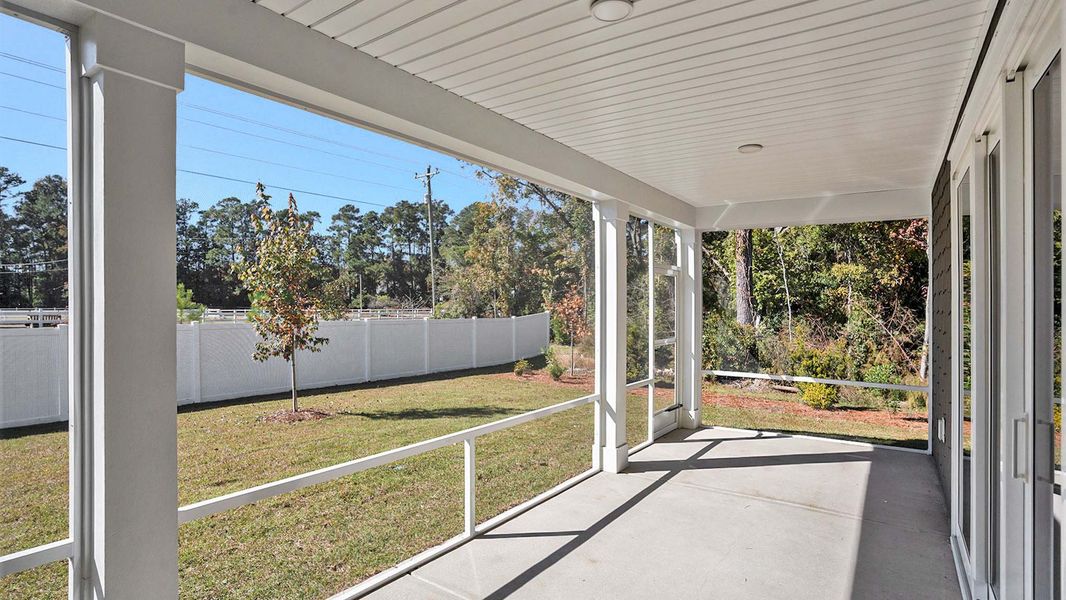Exterior details and patio area of a home in Haven View, Murrells Inlet (Image 16).