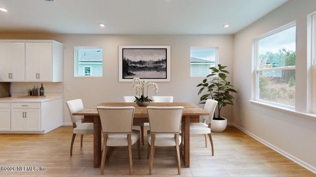 Furnished interior view inside a new home in Lakes at Bella Lago, Green Cove Springs (Image 7). Furnished interior view inside a new home in Lakes at Bella Lago, Green Cove Springs (Image 7).