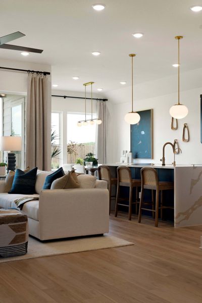 Representative furnished interior of a home built from the Meridian by Tri Pointe Homes in Wolf Ranch, Georgetown (Image 22).