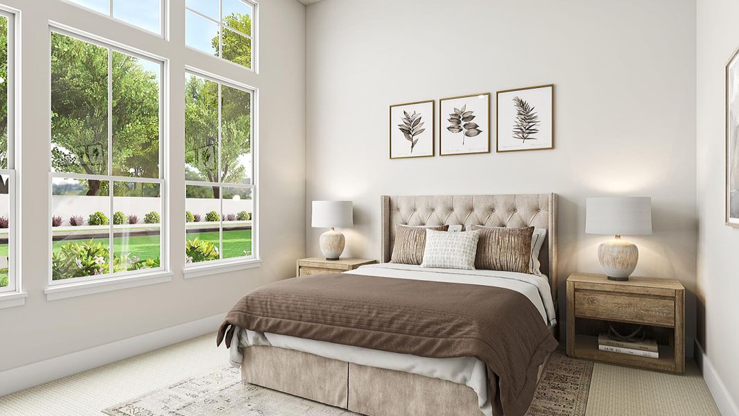 Representative furnished interior of a home built from the Bluebonnet by Tri Pointe Homes in Terrace Collection at Harvest, Argyle (Image 10).