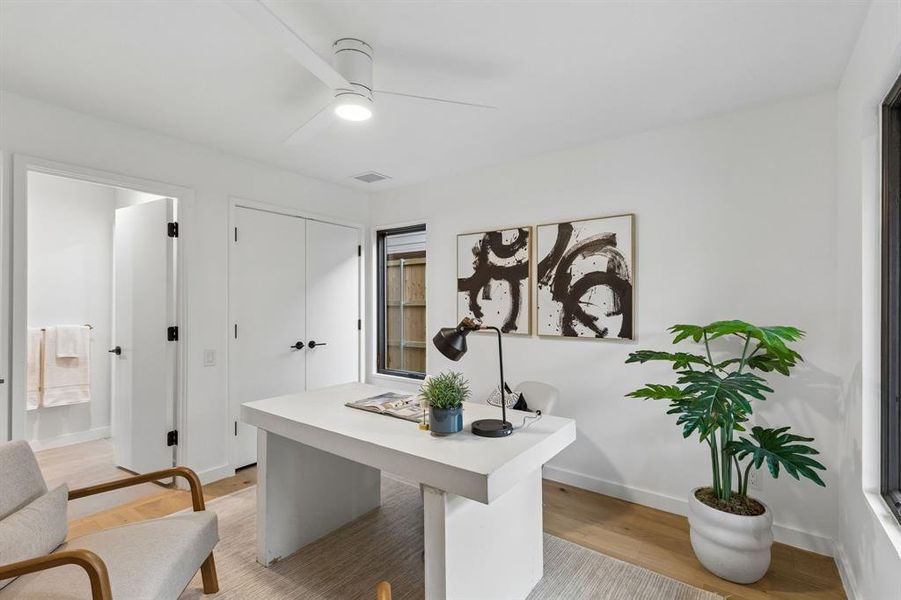 Furnished interior view inside a new home in , Dallas (Image 12).