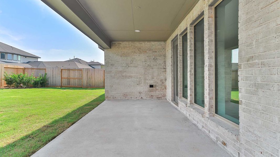 Exterior details and patio area of a home in Jordan Ranch, Fulshear (Image 3). Exterior details and patio area of a home in Jordan Ranch, Fulshear (Image 3).
