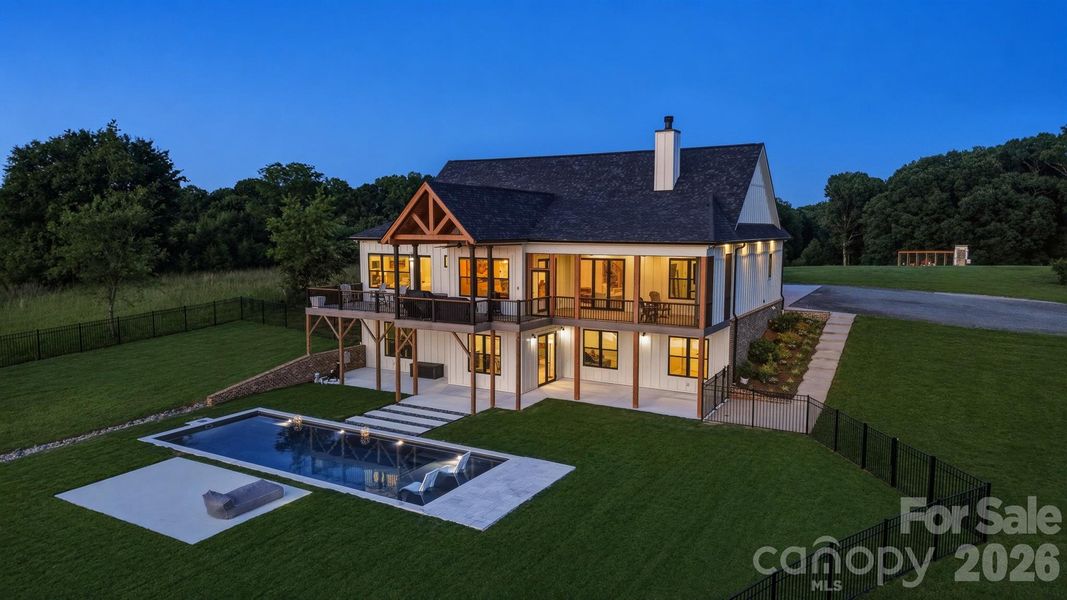 Exterior details and patio area of a home in , Hickory (Image 29).