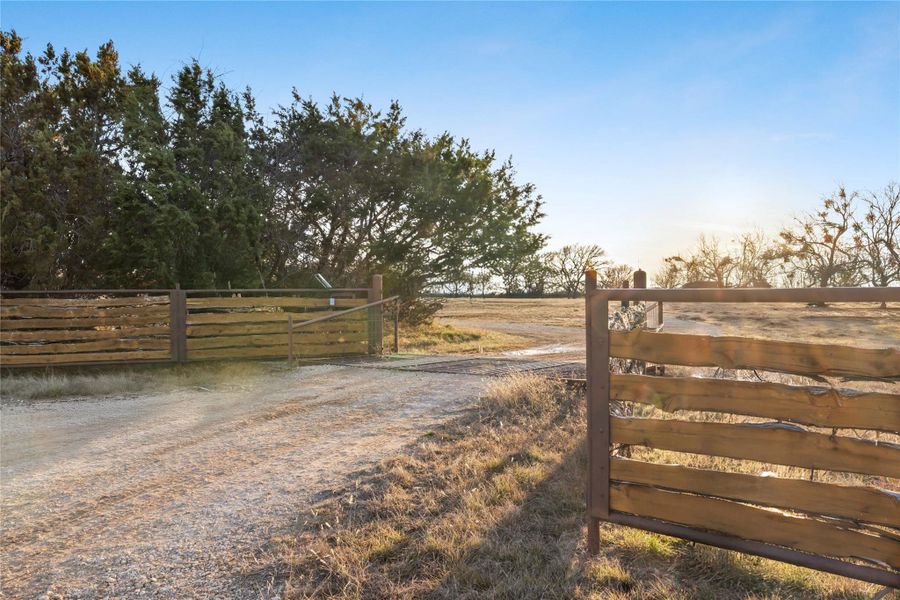 Gate with a rural view