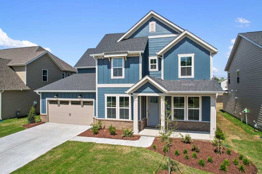 Representative exterior photo of a completed home built from the Herdwick by Pulte Homes in Parkside Crossing, Charlotte, NC (Image 2). Representative exterior photo of a completed home built from the Herdwick by Pulte Homes in Parkside Crossing, Charlotte, NC (Image 2).