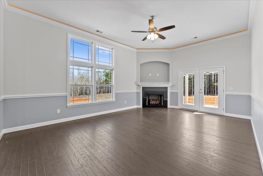 Representative unfurnished interior of a home built from the Addington by Enchanted Homes in Davis Heights, Inman (Image 43).