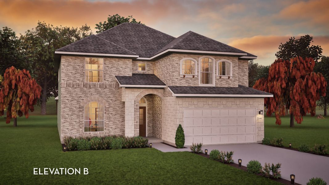 Representative exterior photo of a completed home built from the Snowmass by CastleRock Communities in Sunterra, Katy, TX (Image 22). Representative exterior photo of a completed home built from the Snowmass by CastleRock Communities in Sunterra, Katy, TX (Image 22).