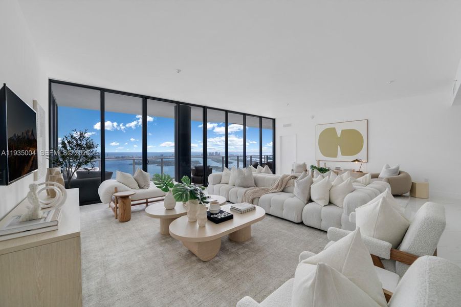 Furnished interior view inside a new home in , Miami (Image 7).