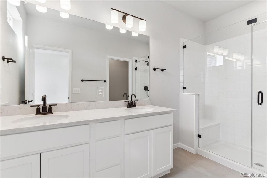 Furnished interior view inside a new home in Townhome Collection at Grand Vue at Interlocken, Broomfield (Image 7).