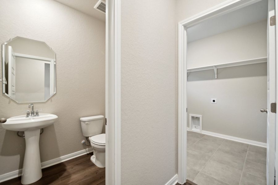 Powder room in the Reynolds floorplan at a Meritage Homes community.