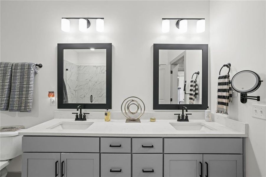 Furnished interior view inside a new home in Gatherings® at Herrington, Cumming (Image 27).