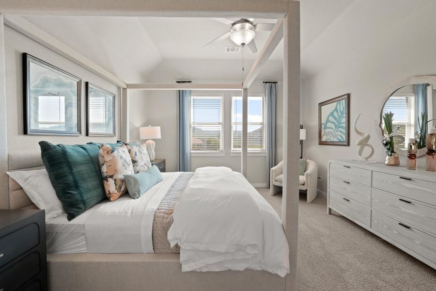 Primary Suite in the Willow home plan by Trophy Signature Homes – REPRESENTATIVE PHOTO