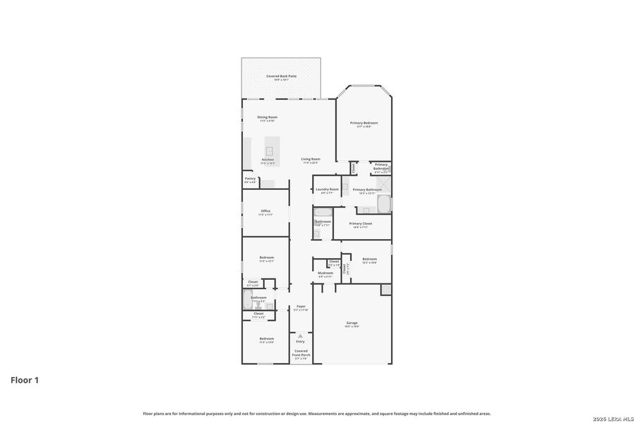 2D floor plan layout of this home in Sagebrooke - Classic Series, San Antonio, TX (Image 5).