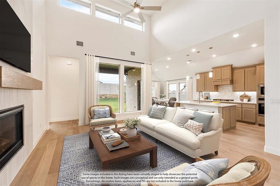 Furnished interior view inside a new home in Painted Tree Woodland District 50, McKinney (Image 11).
