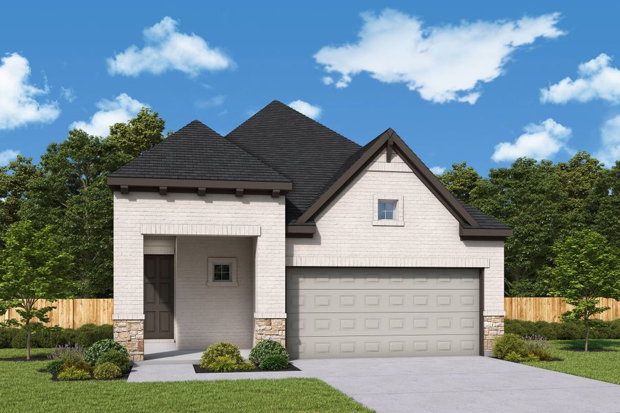 Representative exterior photo of a completed home built from the The Cleveland by David Weekley Homes in South Brook, Leander, TX (Image 2). Representative exterior photo of a completed home built from the The Cleveland by David Weekley Homes in South Brook, Leander, TX (Image 2).