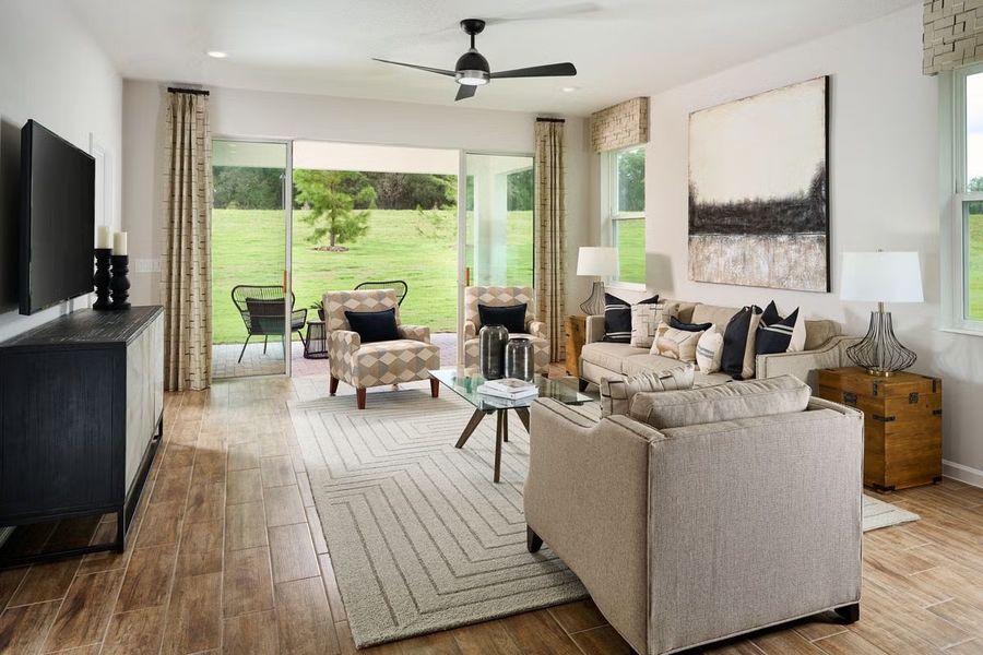 Representative furnished interior of a home built from the Hampton II by Park Square Residential in The Sanctuary at Seaire, Parrish (Image 8).