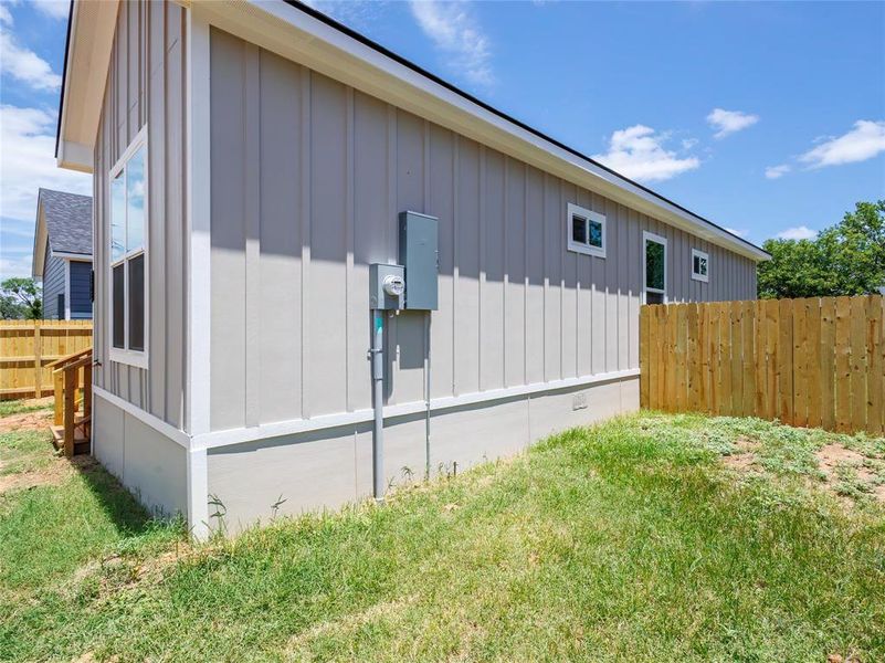 Exterior details and patio area of a home in , Brownwood (Image 17).