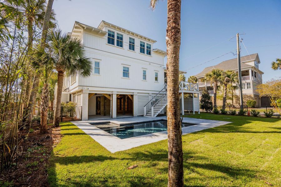 Exterior details and patio area of a home in , Folly Beach (Image 28).