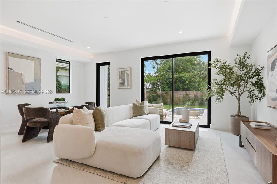 Furnished interior view inside a new home in , Miami (Image 11).