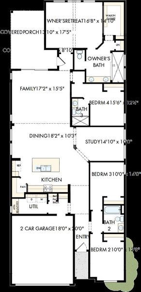 2D floor plan layout of this home in Harvest Green - Reserve Collection, Richmond, TX (Image 5). 2D floor plan layout of this home in Harvest Green - Reserve Collection, Richmond, TX (Image 5).