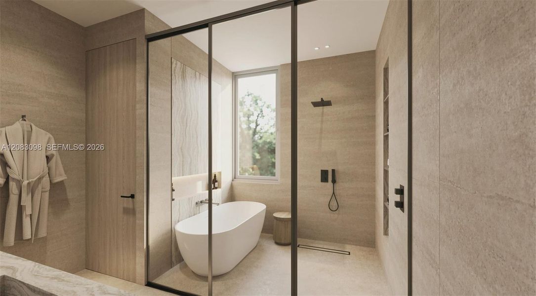 Furnished interior view inside a new home in , Miami Springs (Image 11).