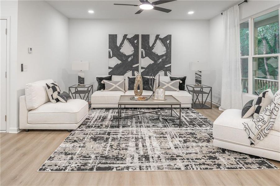 Furnished interior view inside a new home in , Ellenwood (Image 28). Furnished interior view inside a new home in , Ellenwood (Image 28).