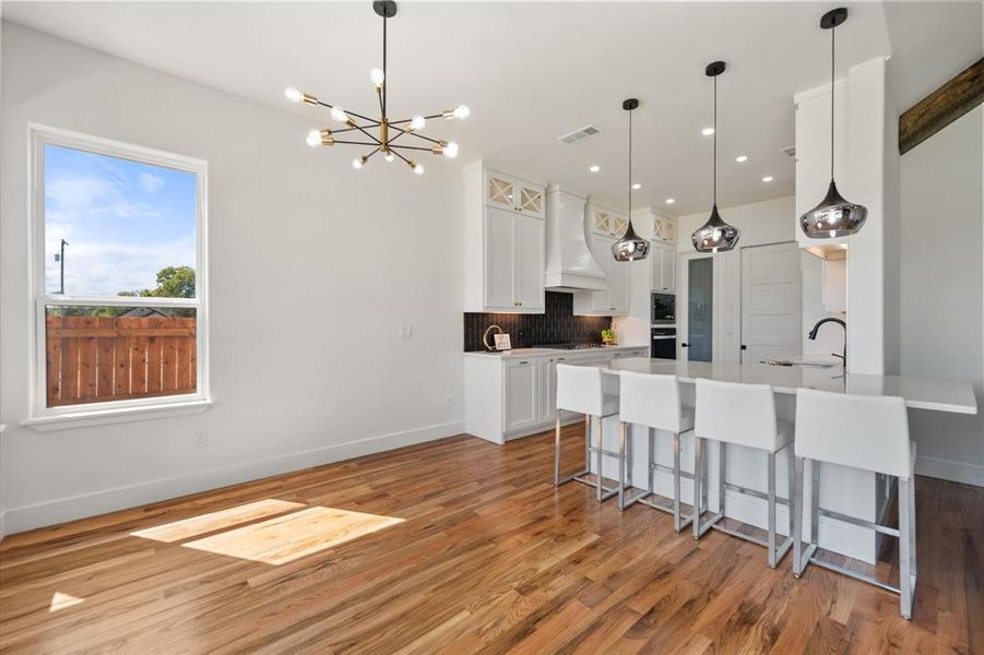 Spacious dining area