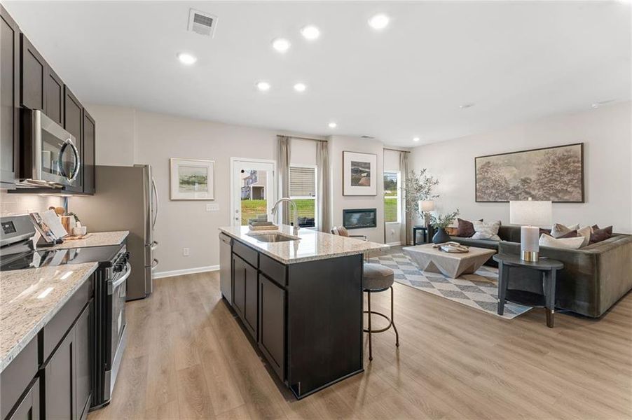 Furnished interior view inside a new home in , Calhoun (Image 5).