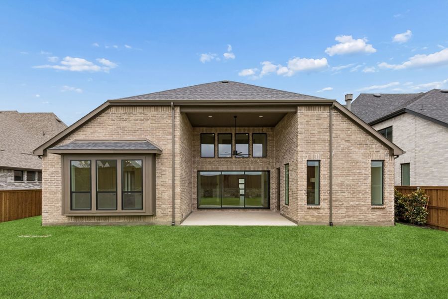 Exterior details and patio area of a home in Mosaic – 70′ Lots, Celina (Image 4).