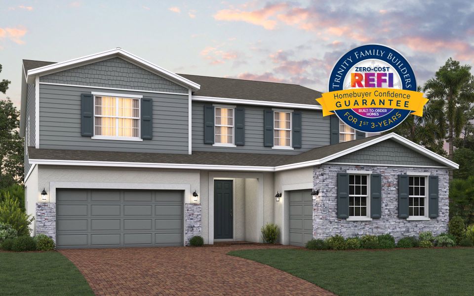 Theodore elevation 3 shown with optional stone