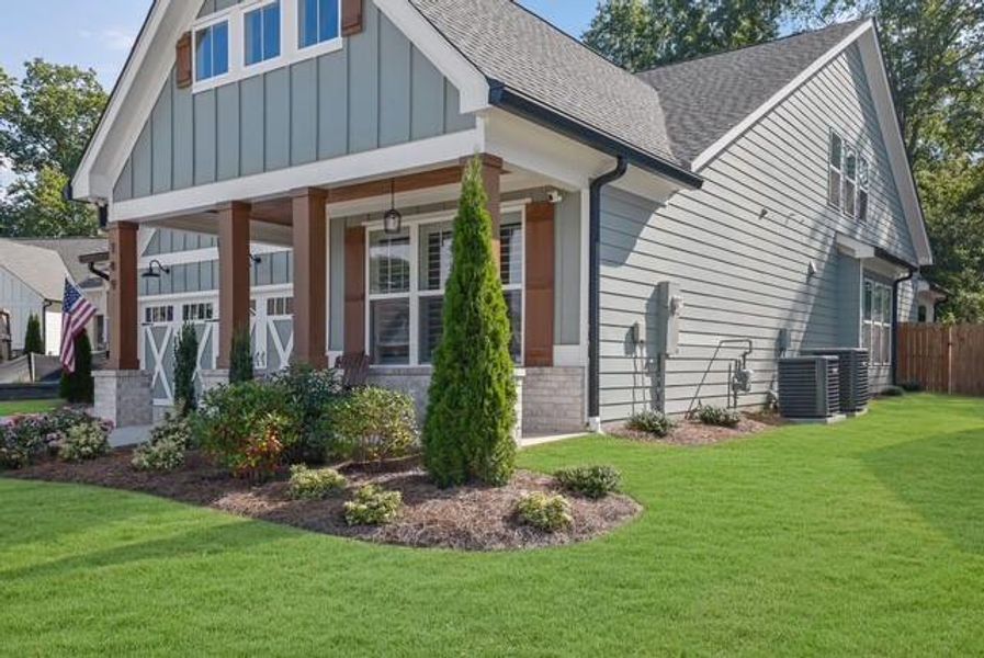 Exterior details and patio area of a home in , Canton (Image 28).