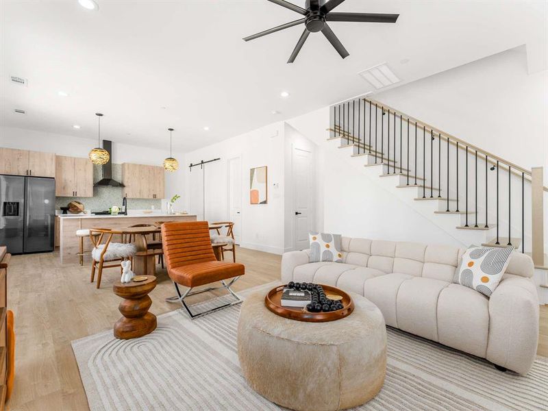 Furnished interior view inside a new home in , Dallas (Image 15).