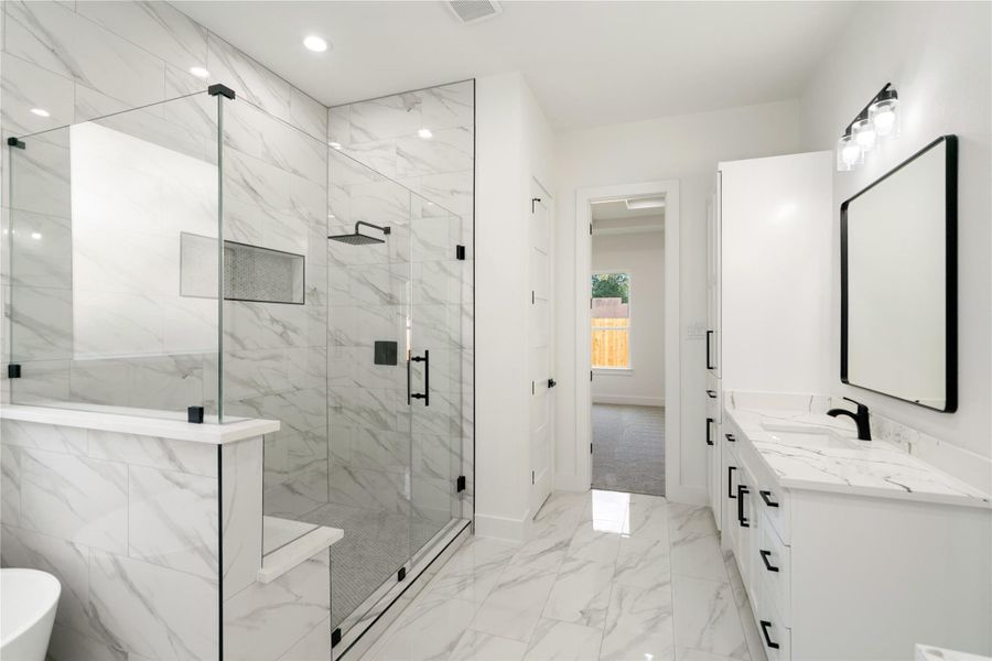 Furnished interior view inside a new home in , Crosby (Image 10).