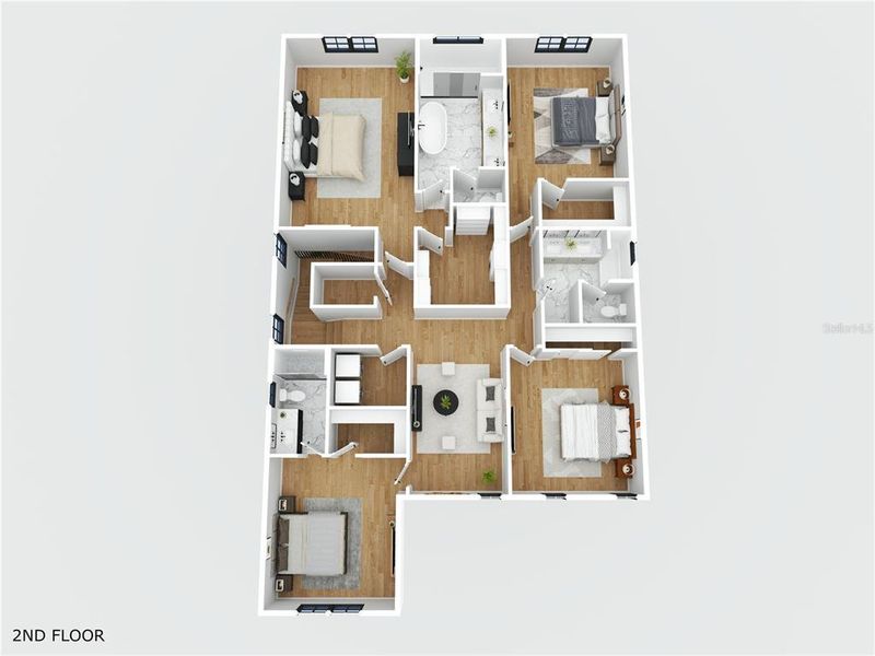 2D floor plan layout of this home in College Park, Orlando, FL (Image 5). 2D floor plan layout of this home in College Park, Orlando, FL (Image 5).
