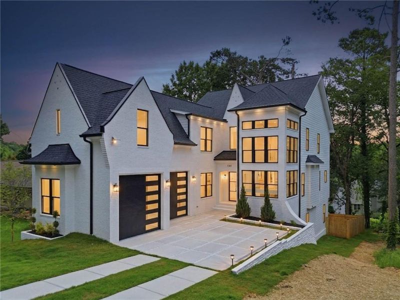 Front exterior of a new home in , Scottdale, GA, highlighting curb appeal (Image 1). Front exterior of a new home in , Scottdale, GA, highlighting curb appeal (Image 1).