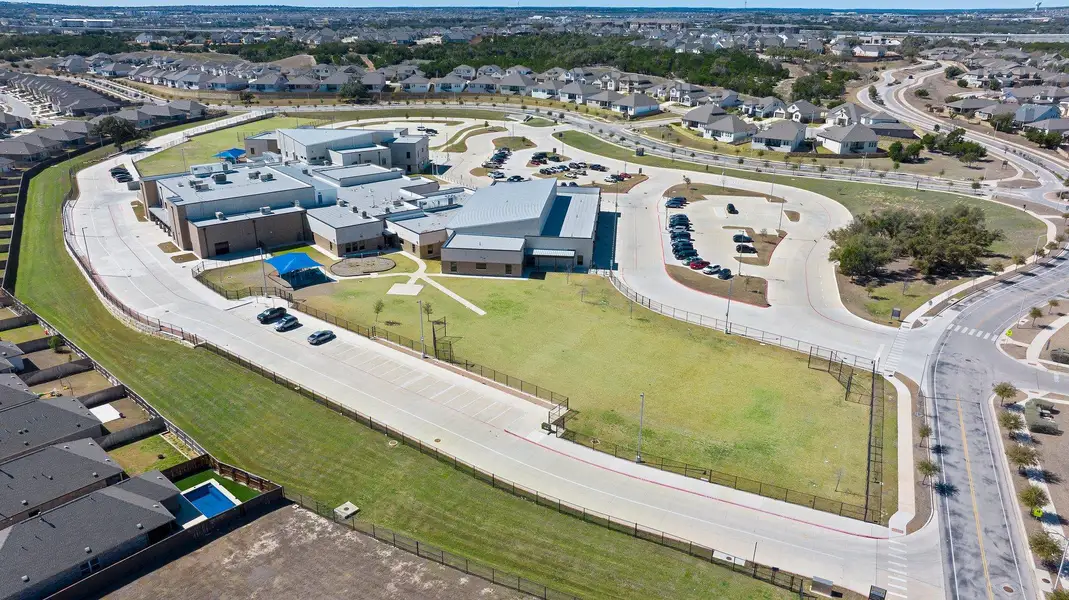 Bird's eye view with a residential view